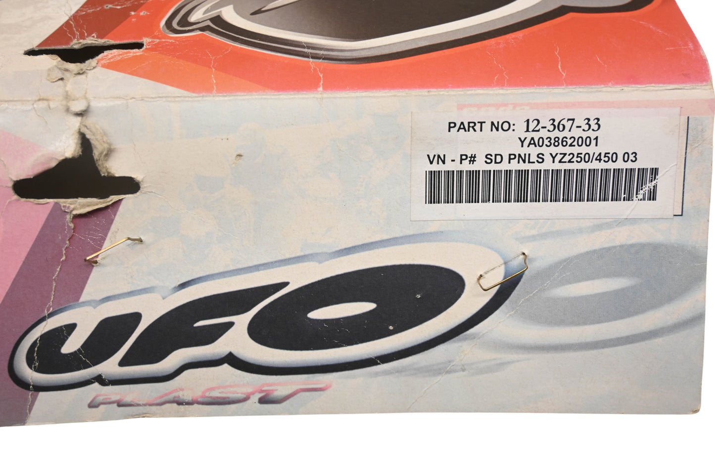 UFO Plast 12-367-33, YA03862001 Black Side Panel Kit NOS
