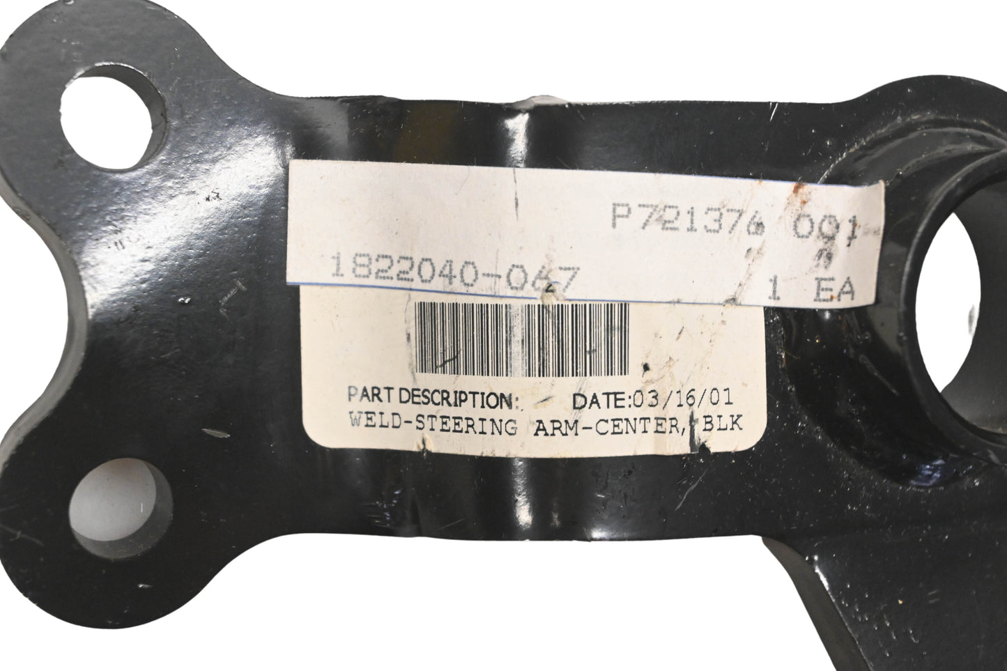 New OEM Polaris 1822040-067 Black Center Steering Arm Weld Bracket NOS