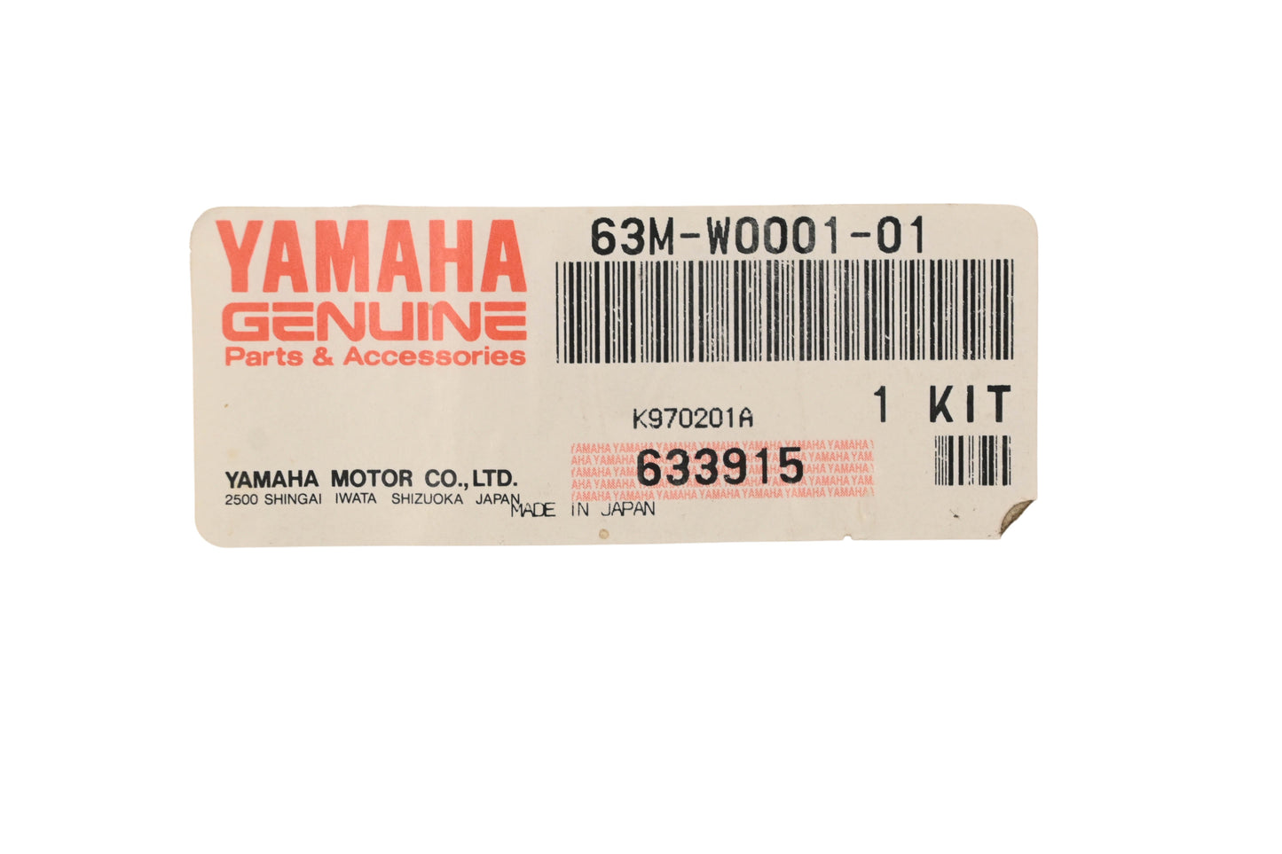 New OEM Yamaha 63M-W0001-01-00 Gasket & Seal Kit NOS