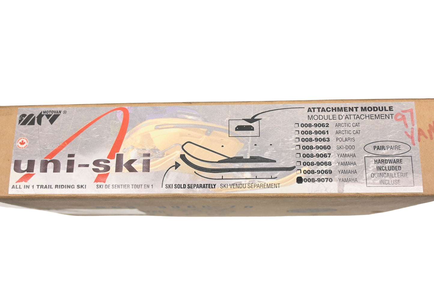 Motovan 008-9070 Uni-Ski Saddle Kit NOS