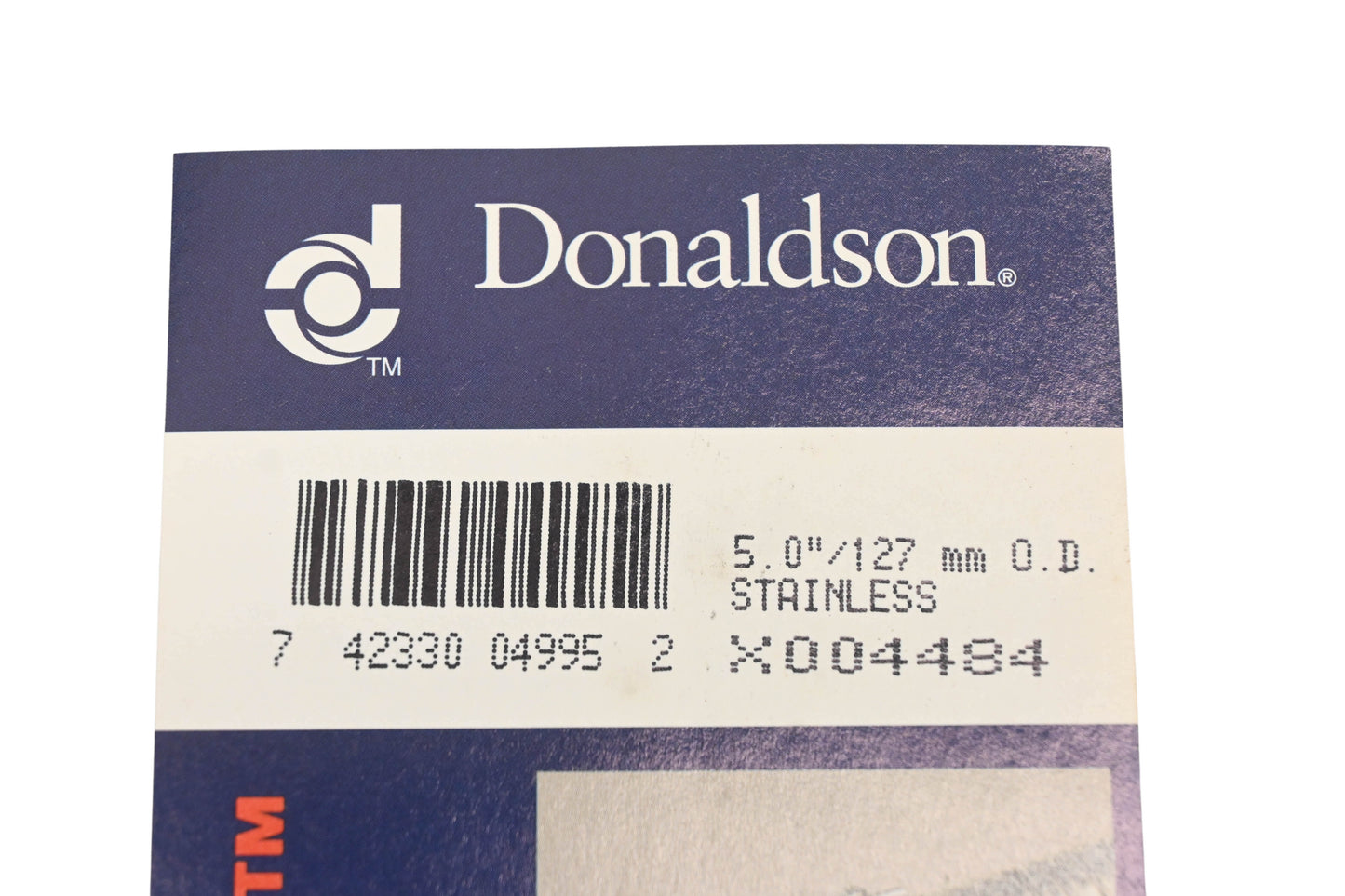 Donaldson X004484 Stainless 5" Steel Band Clamp NOS