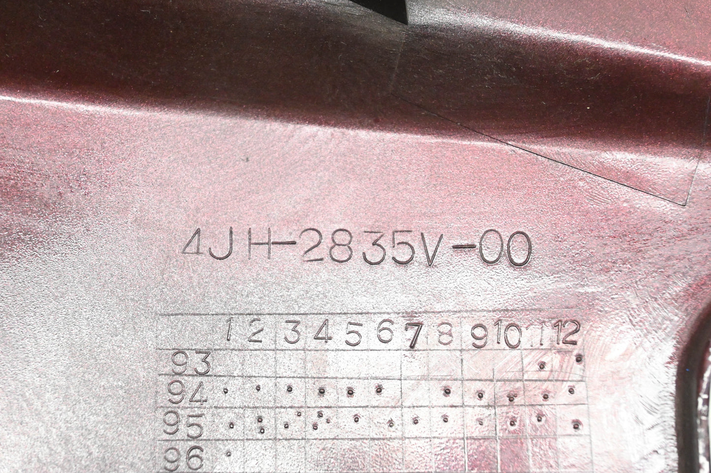 OEM Yamaha 4JH-2835V-00-00 Front Right Maroon Deltabox Combination Body Panel