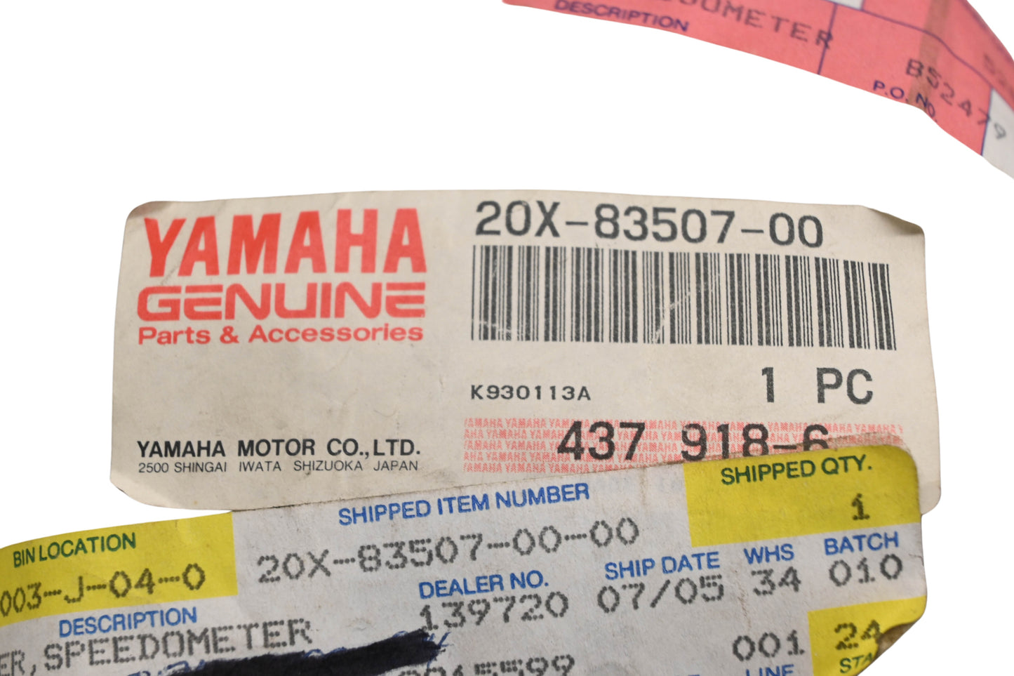 New OEM Yamaha 20X-83507-00-00 Speedometer Housing Cover NOS