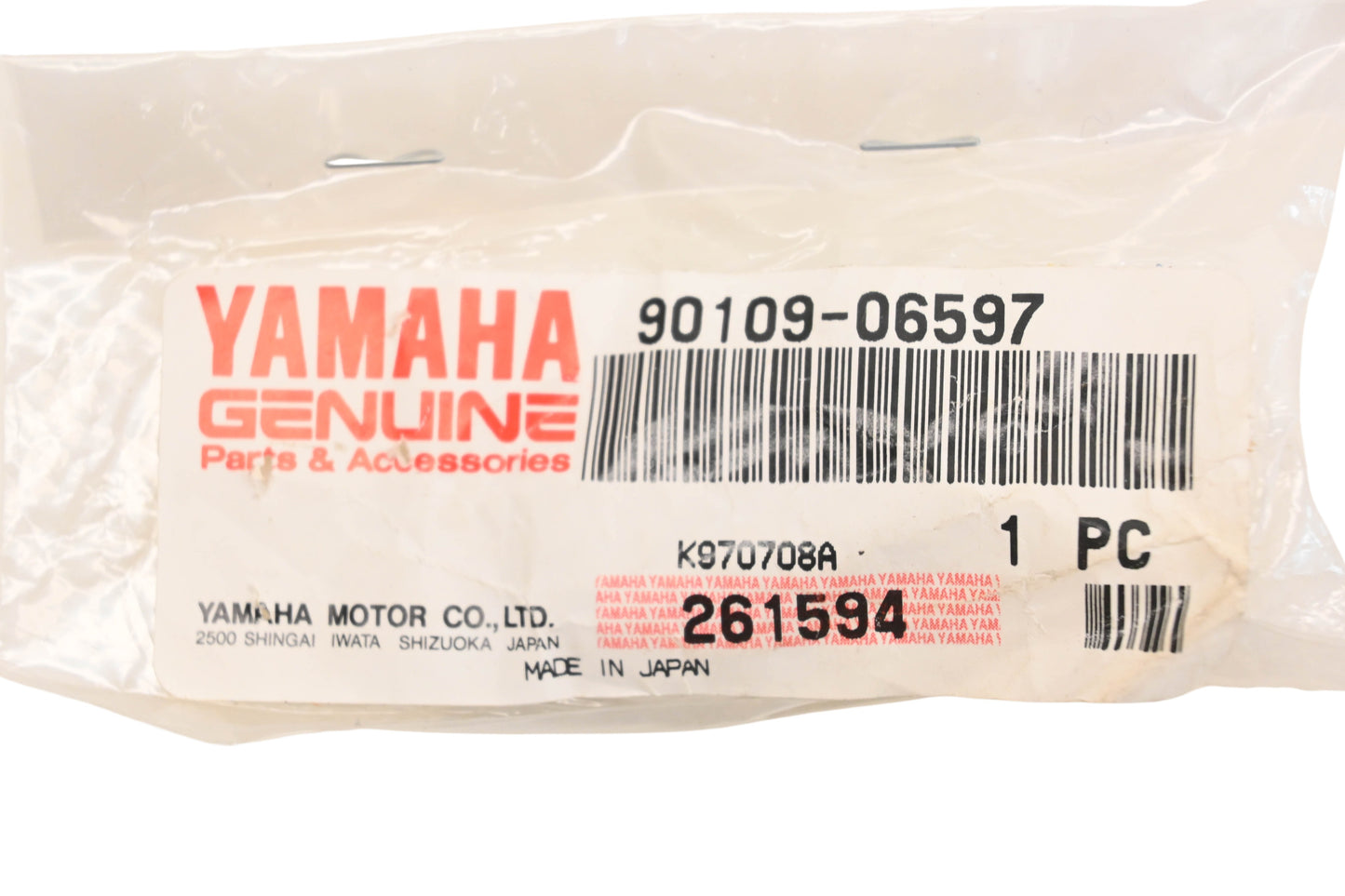 New OEM Yamaha 90109-06597-00 Cylinder Head Bolt NOS