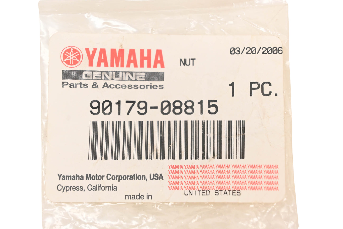 New OEM Yamaha 90179-08815-00 Special Shape Nut NOS