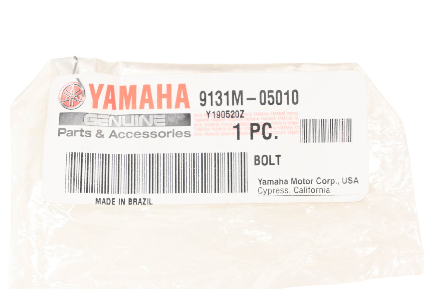 New OEM Yamaha 9131M-05010-00 Bolt NOS
