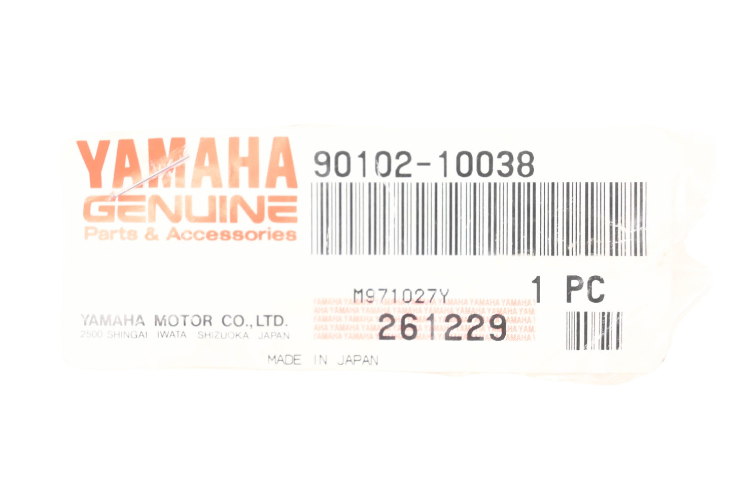 New OEM Yamaha 90102-10038-00 Bolt & Hole NOS