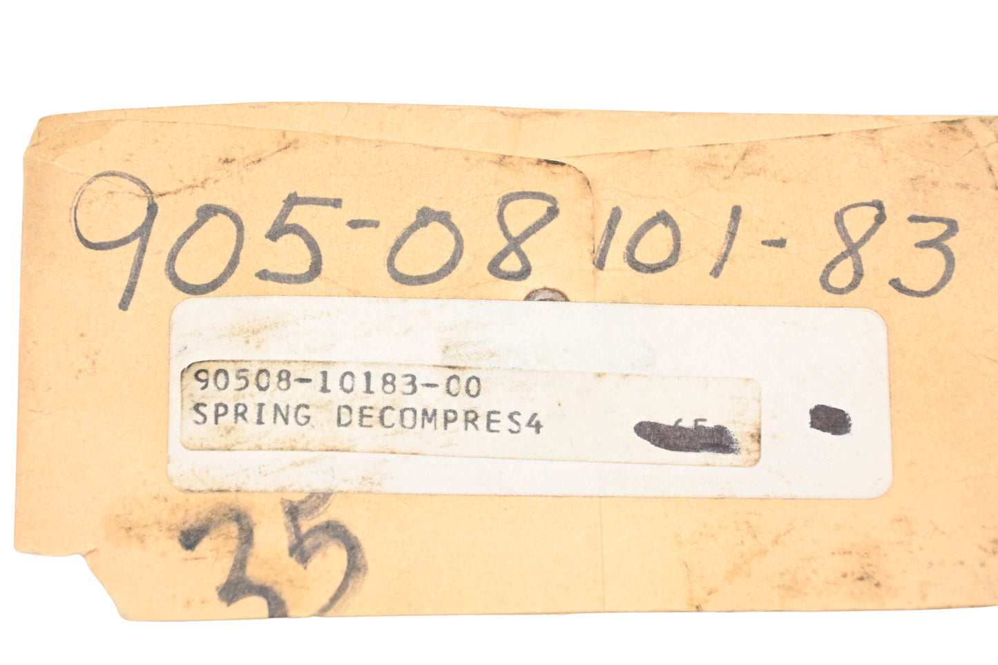 New OEM Yamaha 90508-10183-00, 90508-10183 Decompression Valve Spring NOS