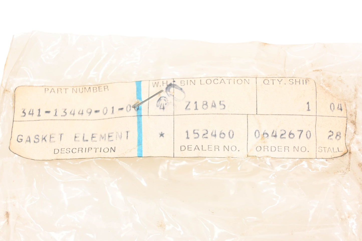 New OEM Yamaha 341-13449-01-00 Element Cover Gasket NOS