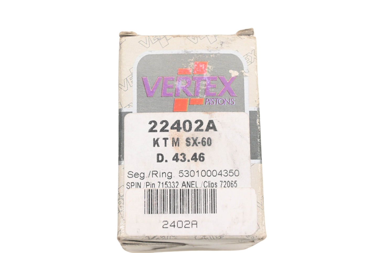 Vertex 22402A Piston Kit NOS