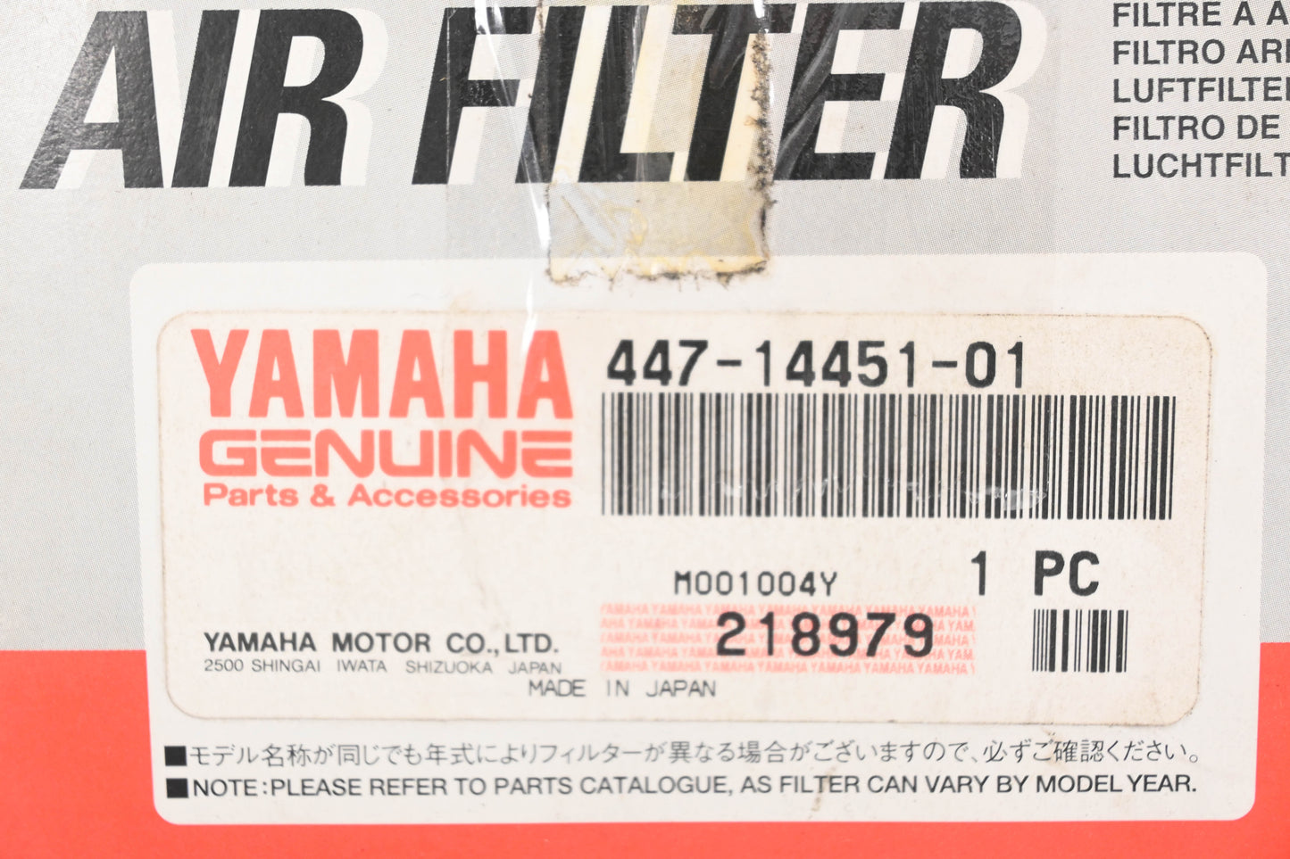 New OEM Yamaha 447-14451-01-00 Air Filter Element NOS