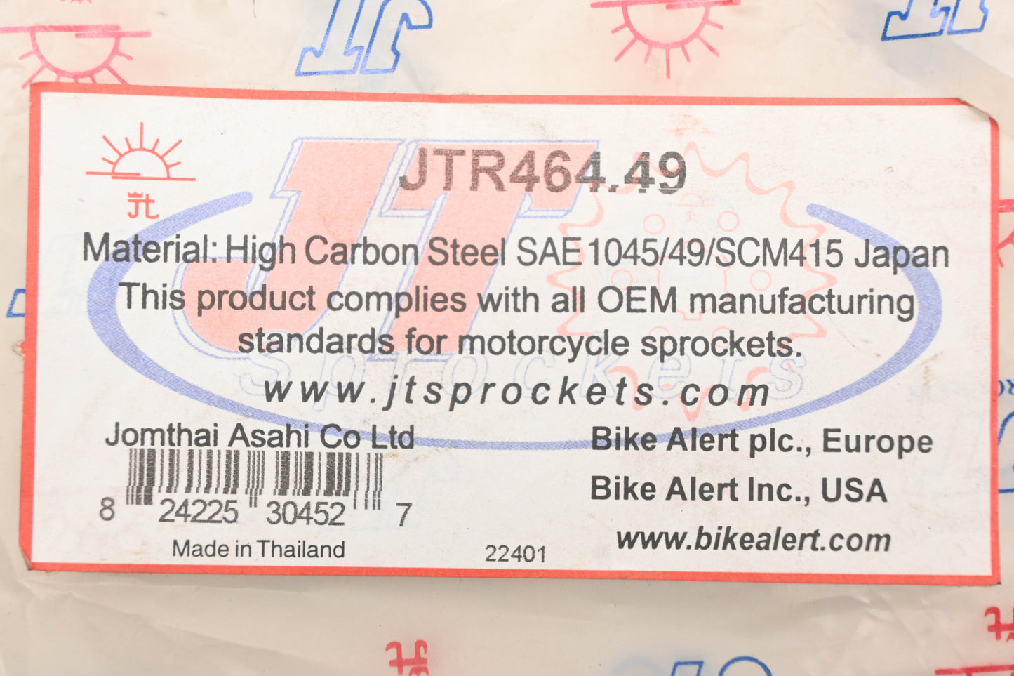 JT Sprockets JTR464.49, JTR464-49 49T Rear Sprocket NOS