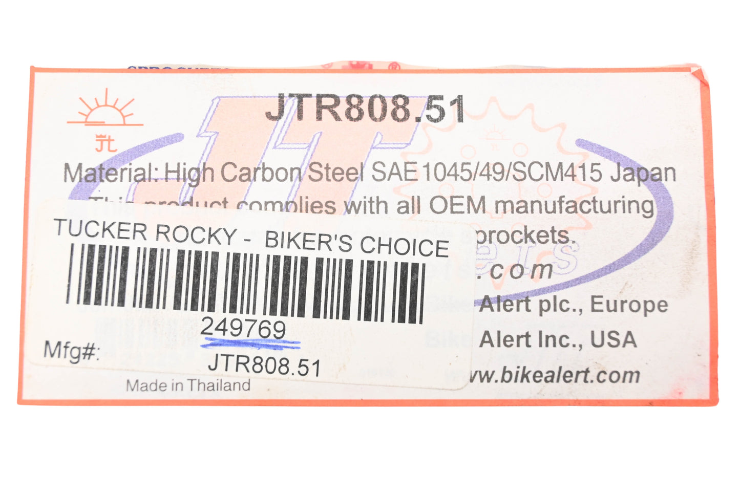 JT Sprockets JTR808.51, JTR808-51 51T Rear Sprocket NOS