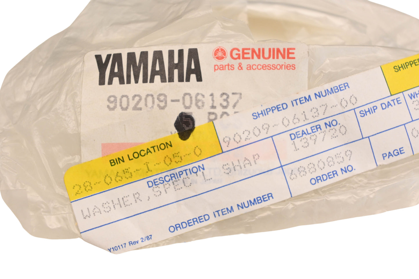 New OEM Yamaha 90209-06137-00 Suspension Wheel Special Shaped Washer NOS