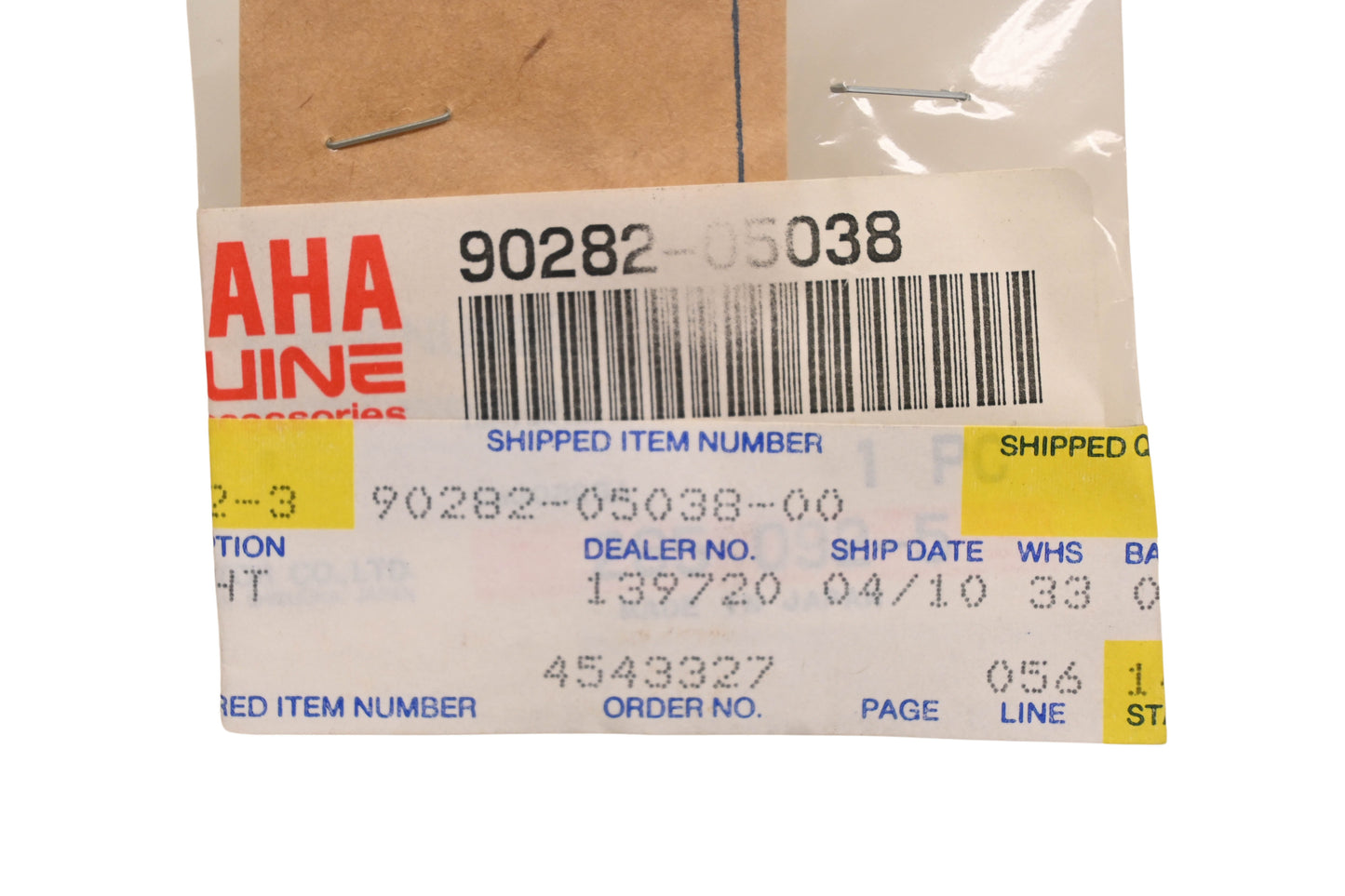 New OEM Yamaha 90282-05038-00 Straight Key NOS