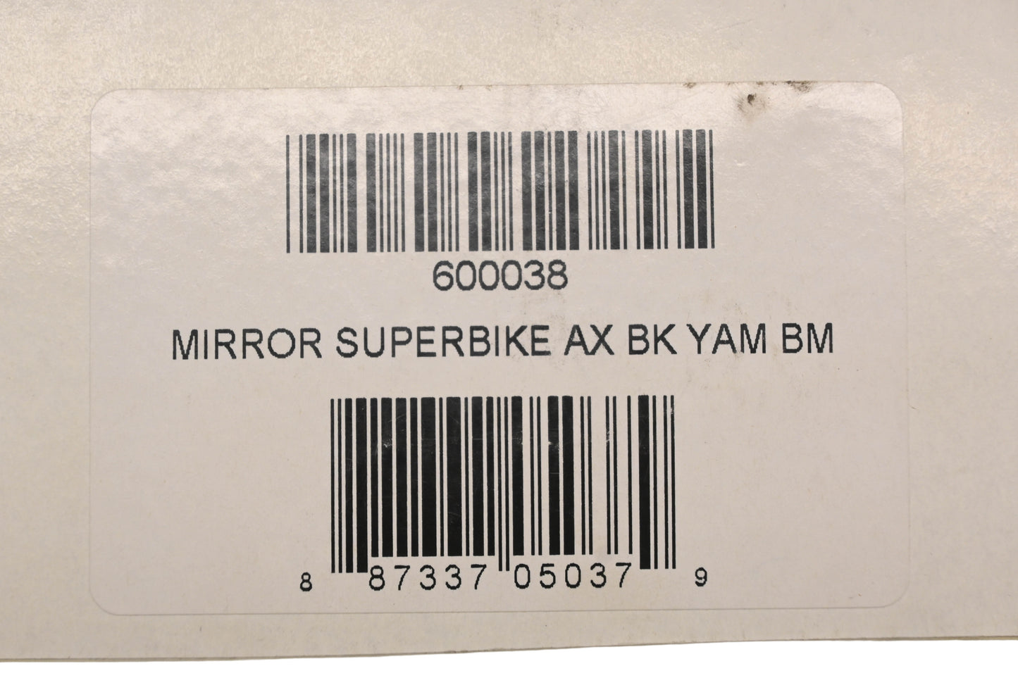 Bike Master 60-0038, 600038 Yamaha Superbike Black Side Mirror NOS