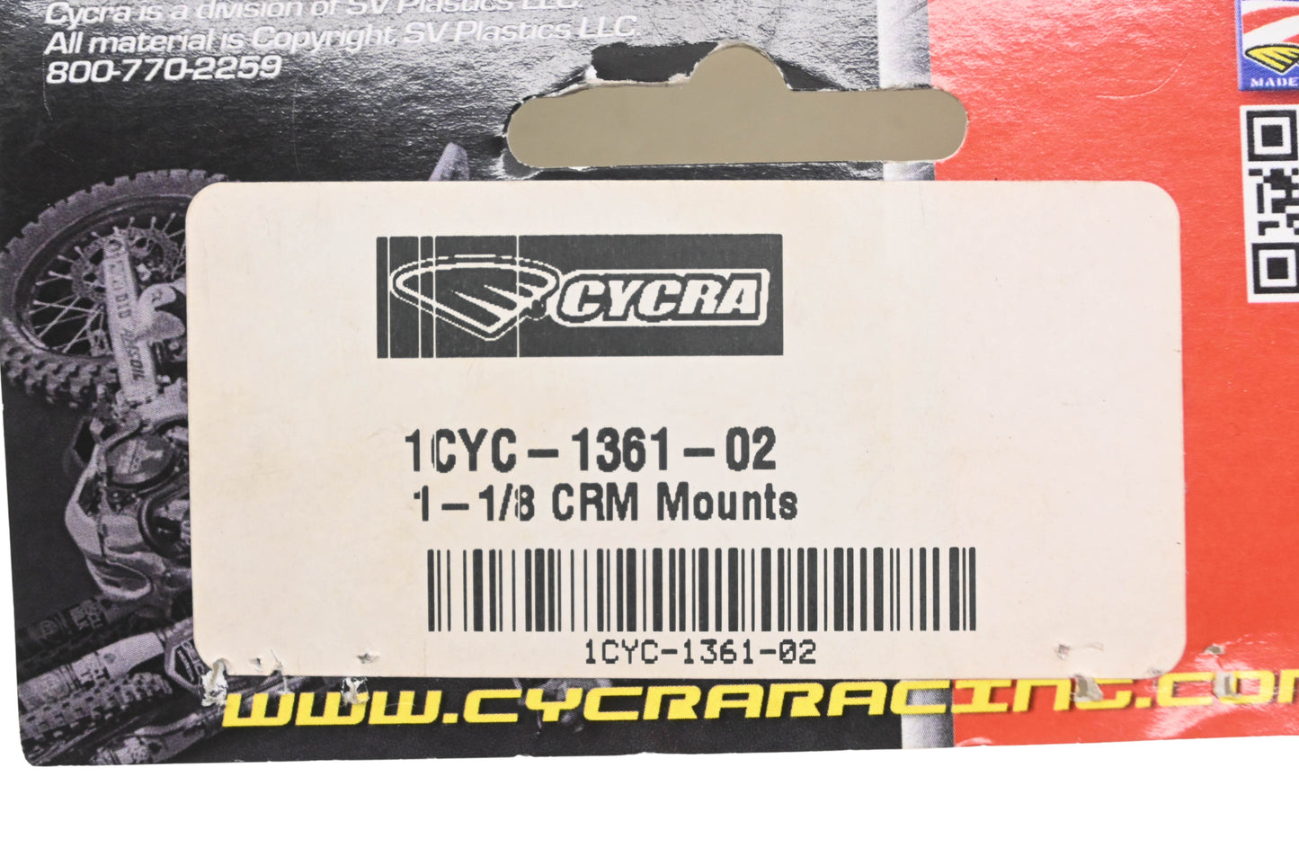 Cycra 1CYC-1361-02 Aluminum 1-1/8" CRM Handguard Mount Kit NOS