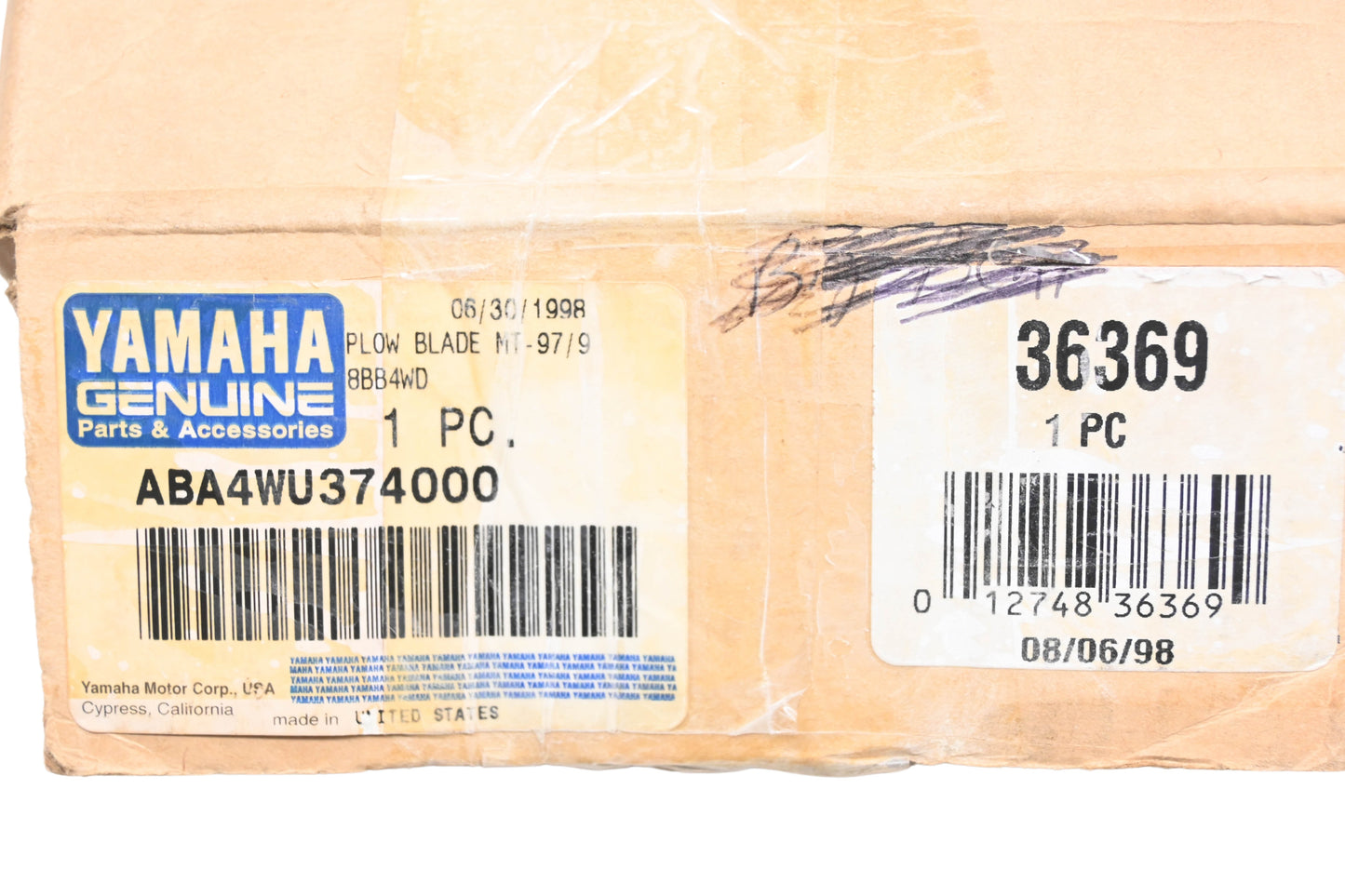 New OEM Yamaha ABA-4WU37-40-00 Warn Plow Mount Kit NOS
