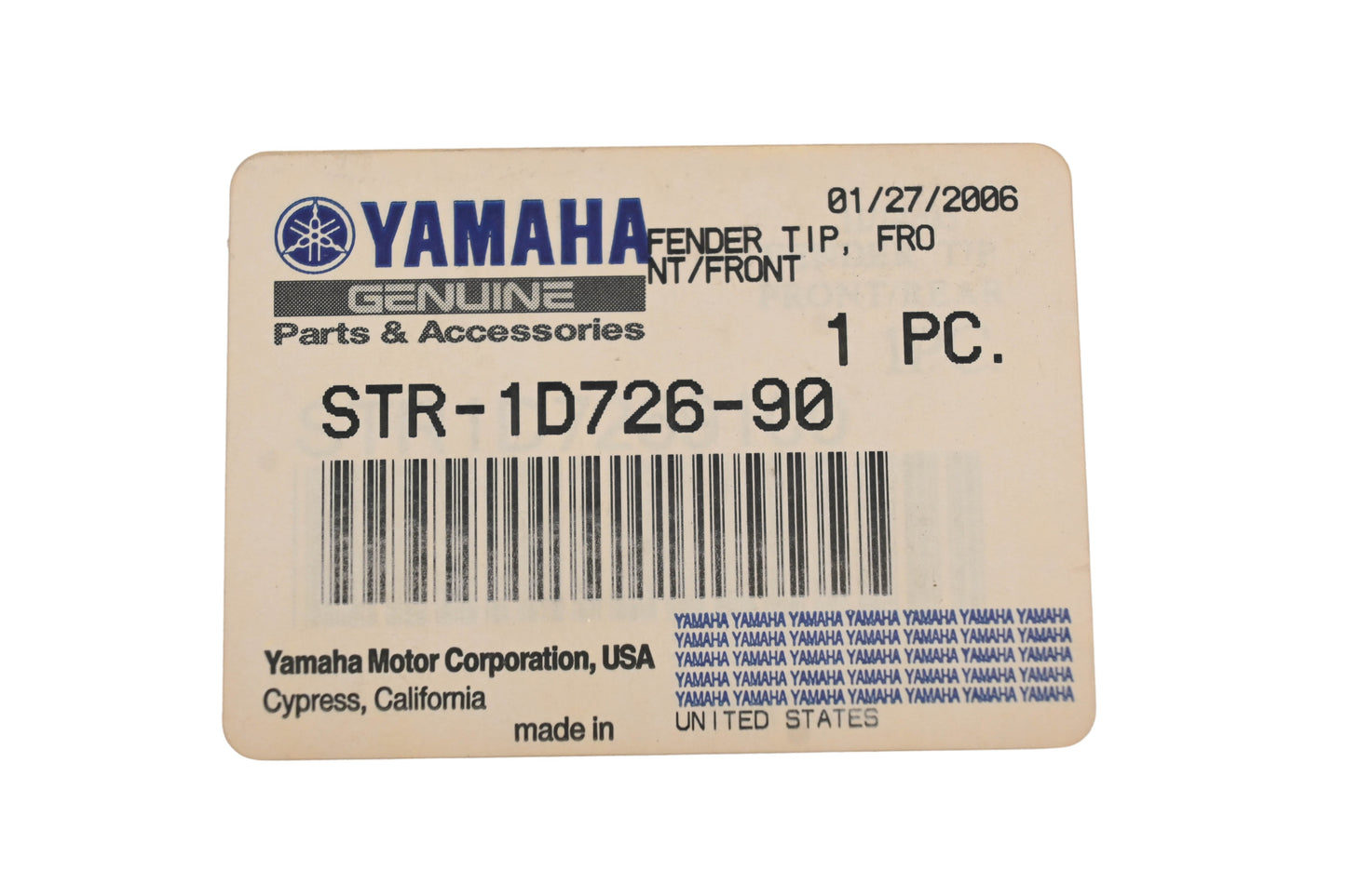 New OEM Yamaha STR-1D726-91-00 Front/Rear Chrome Fender Tip NOS