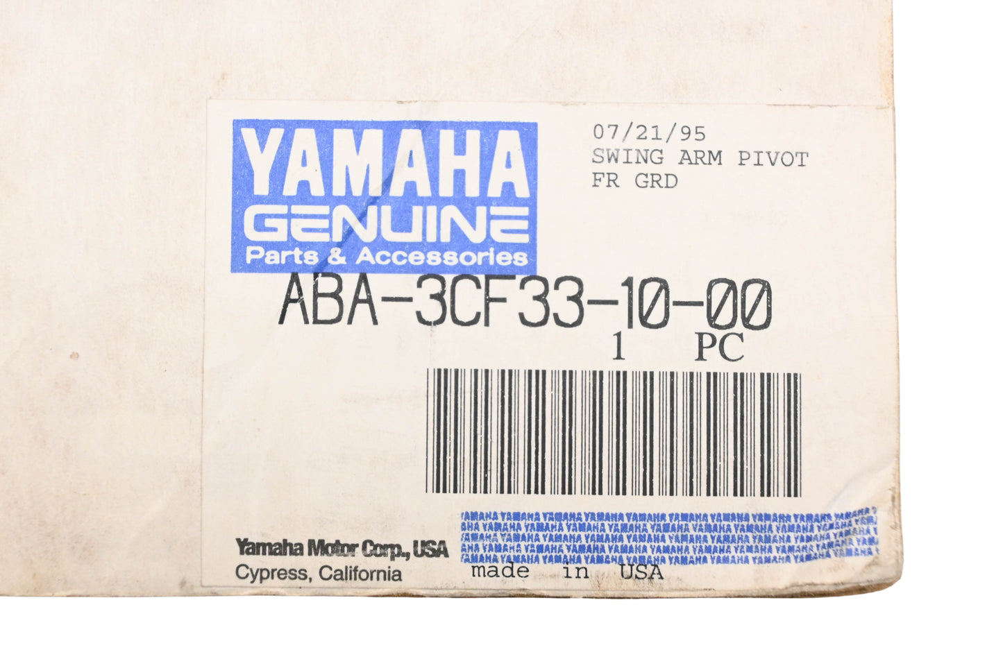 New OEM Yamaha ABA-3CF33-10-00 Swing Arm Pivot Frame Guard Kit NOS