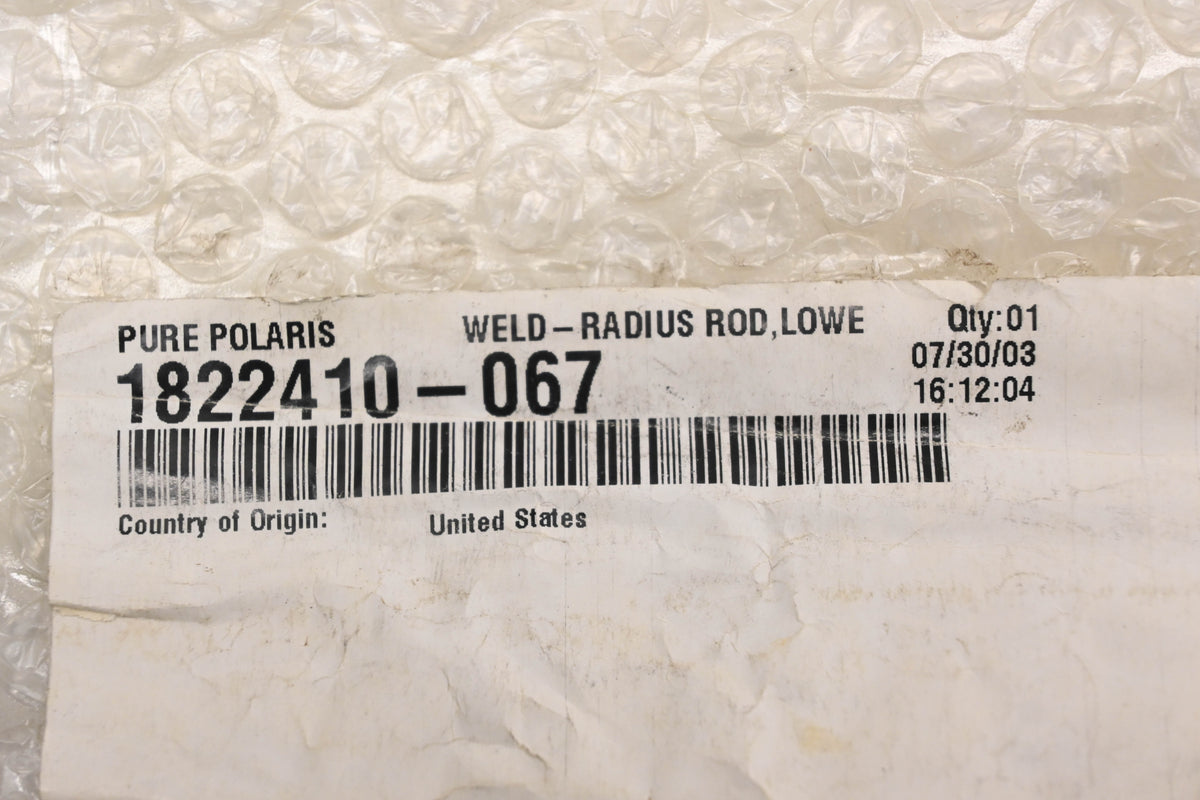 New OEM Polaris 1822410-067 Black Radius Rod NOS