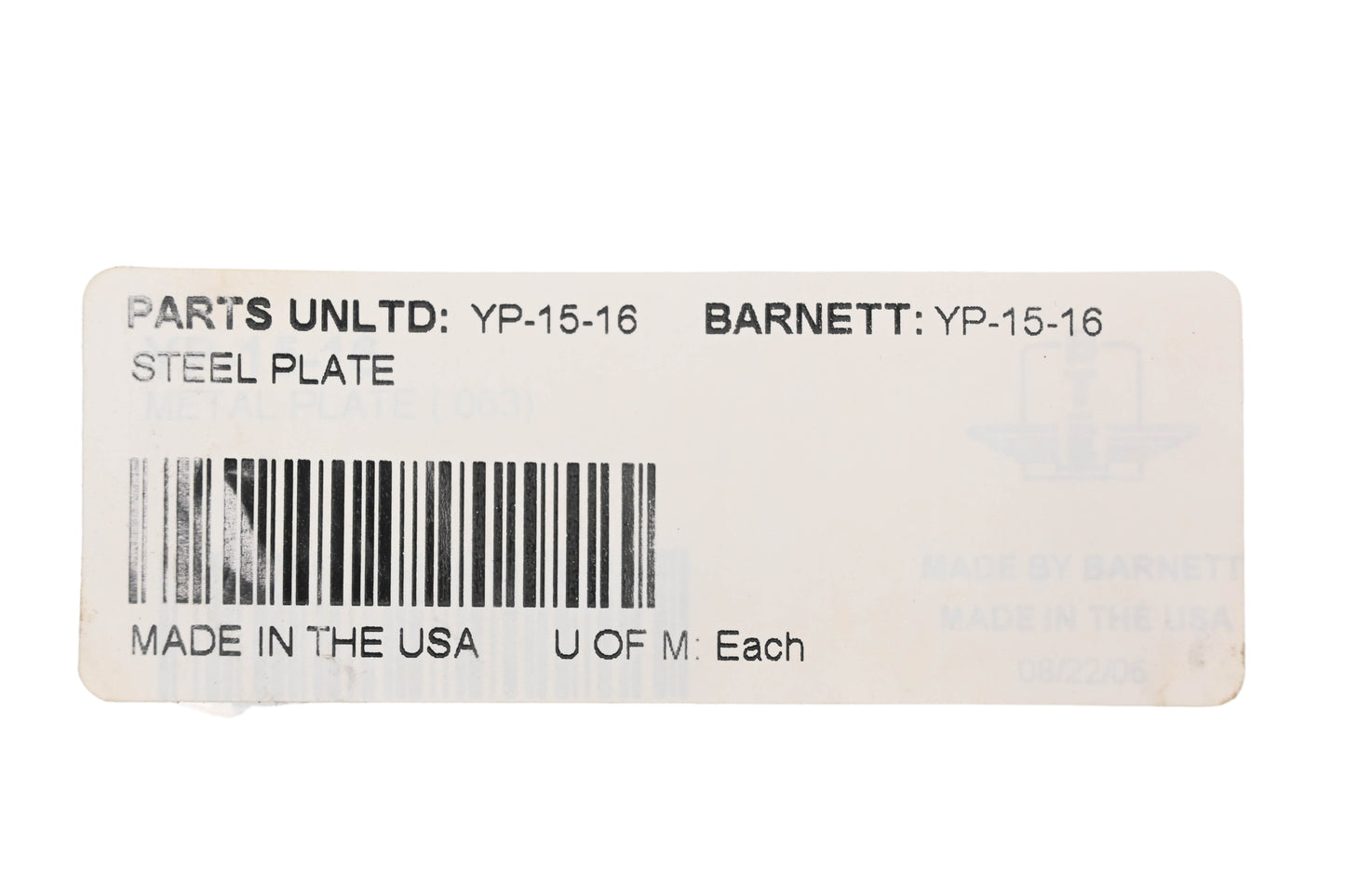Barnett YP-15-16, 168-16325-00-00 Clutch Plate NOS