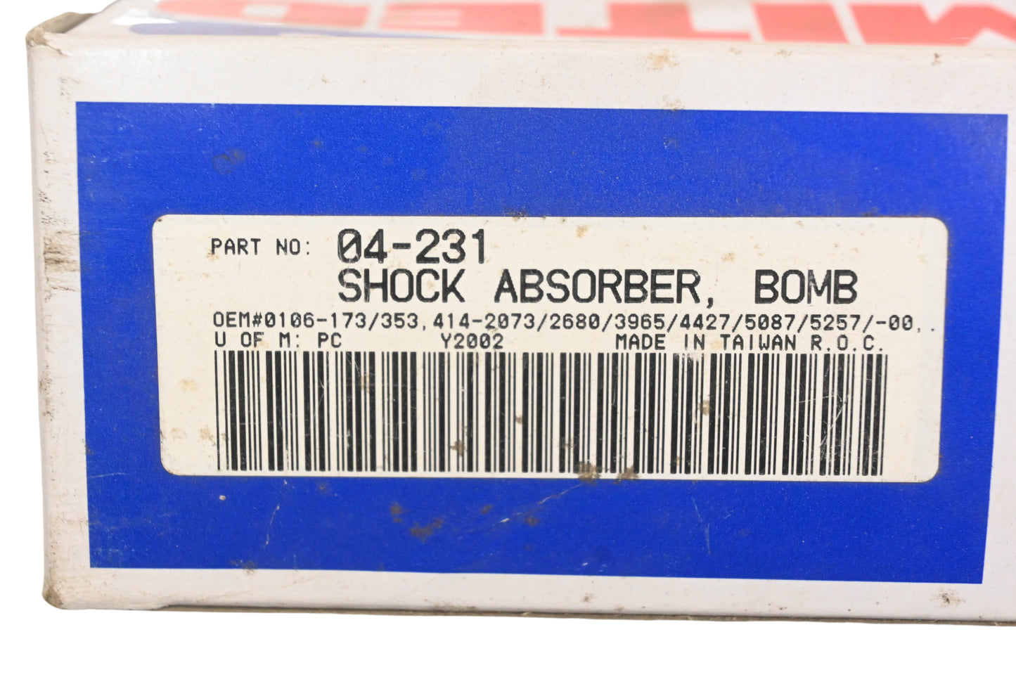 Parts Unlimited 04-231, 0106-173, 414-2073 Forsa Shock Absorber NOS