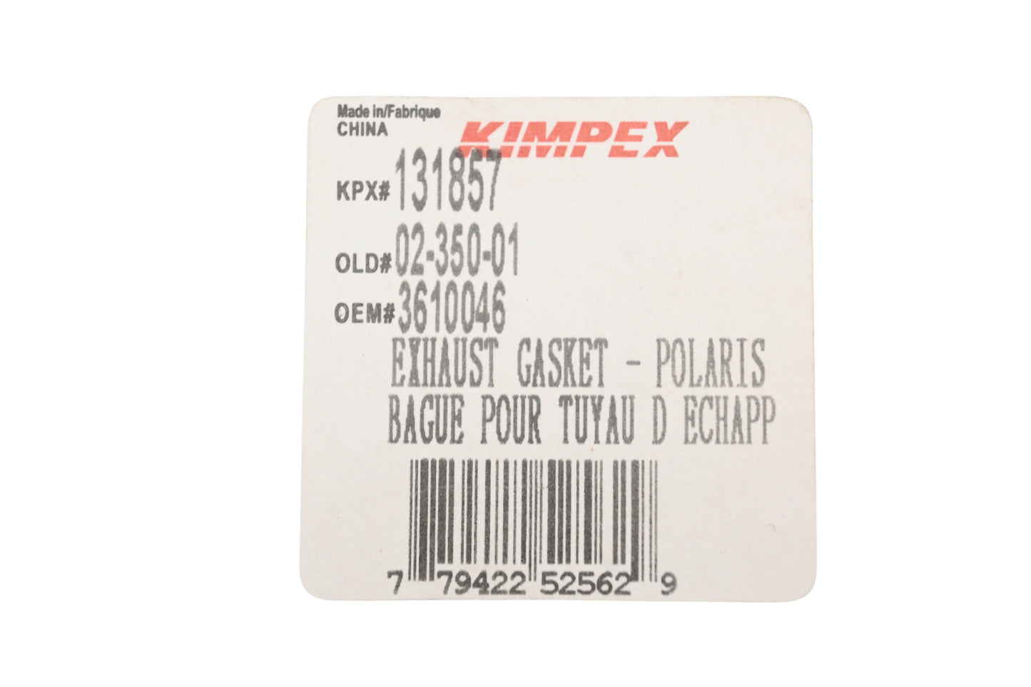 Kimpex 131857, 02-350-01, 3610046 Exhaust Gasket NOS