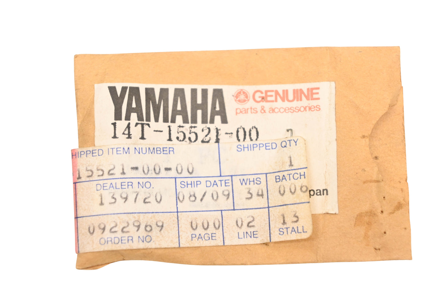 New OEM Yamaha 14T-15521-00-00 Shaft Pin NOS