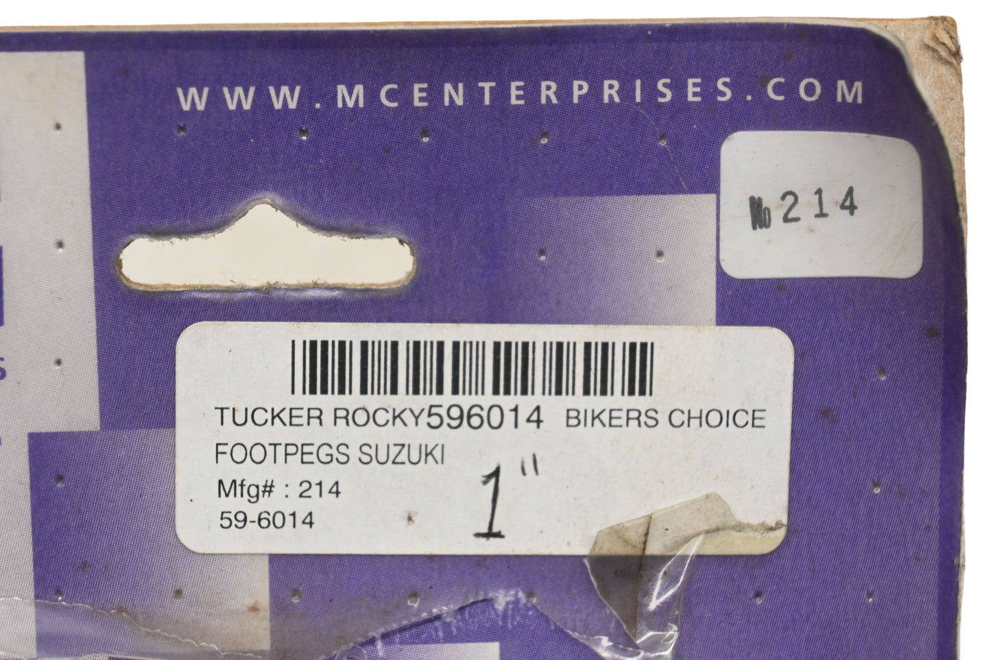 MC Enterprises MC214, 59-6014, 214 Suzuki Footpeg Kit NOS