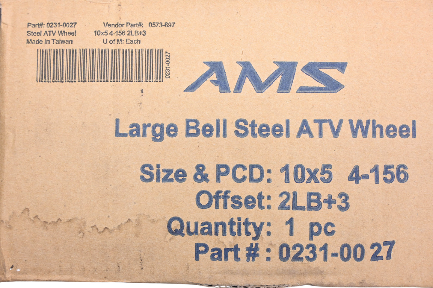 AMS 0231-0027, 0573-697 Grey Wheel Rim NOS