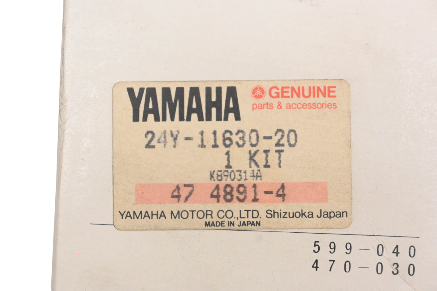 New OEM Yamaha 24Y-11630-20-00 Piston Kit NOS