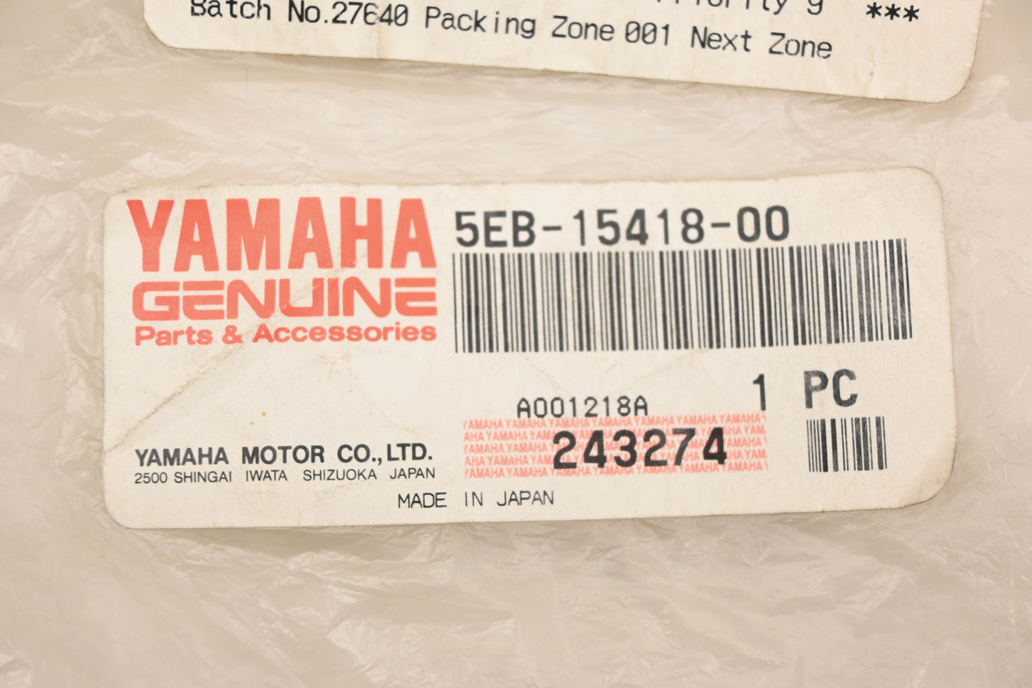 New OEM Yamaha 5EB-15418-00-00 Engine Sprocket Cover NOS