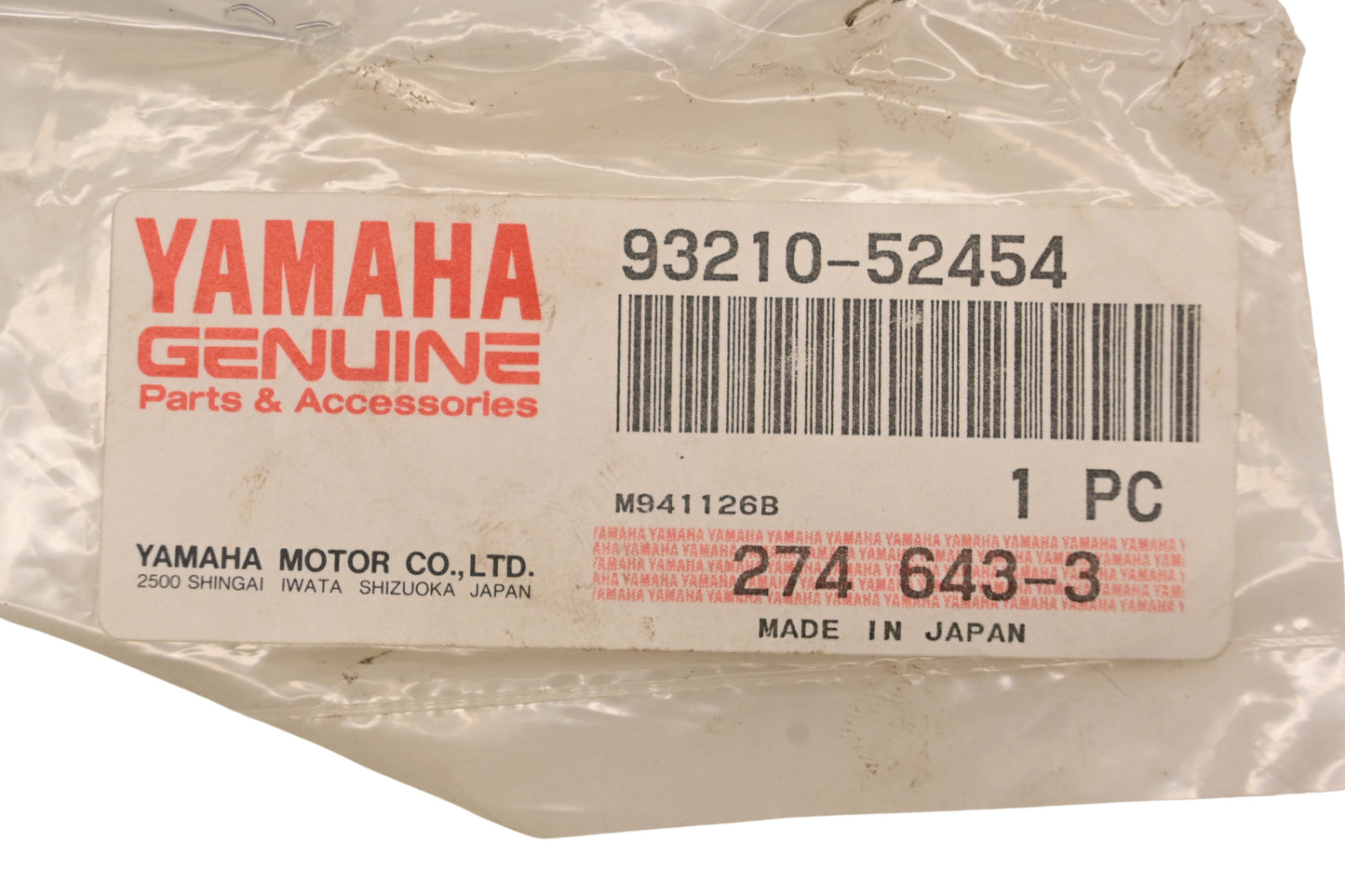 New OEM Yamaha 93210-52454-00 O-Ring NOS