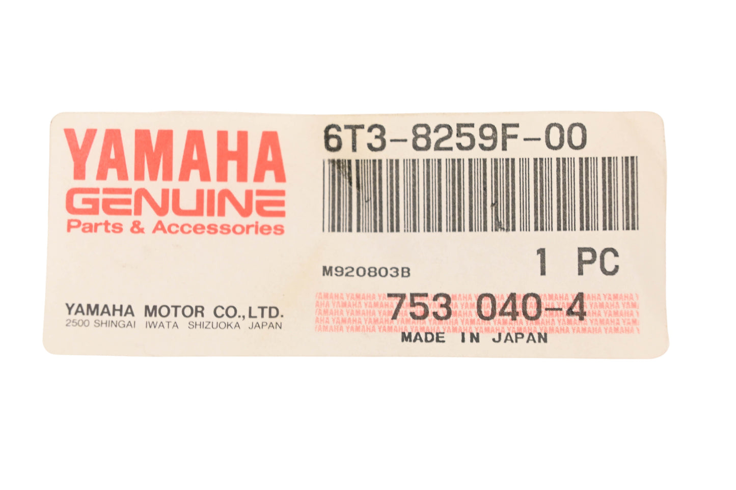 New OEM Yamaha 6T3-8259F-00-00 Switch Assembly NOS
