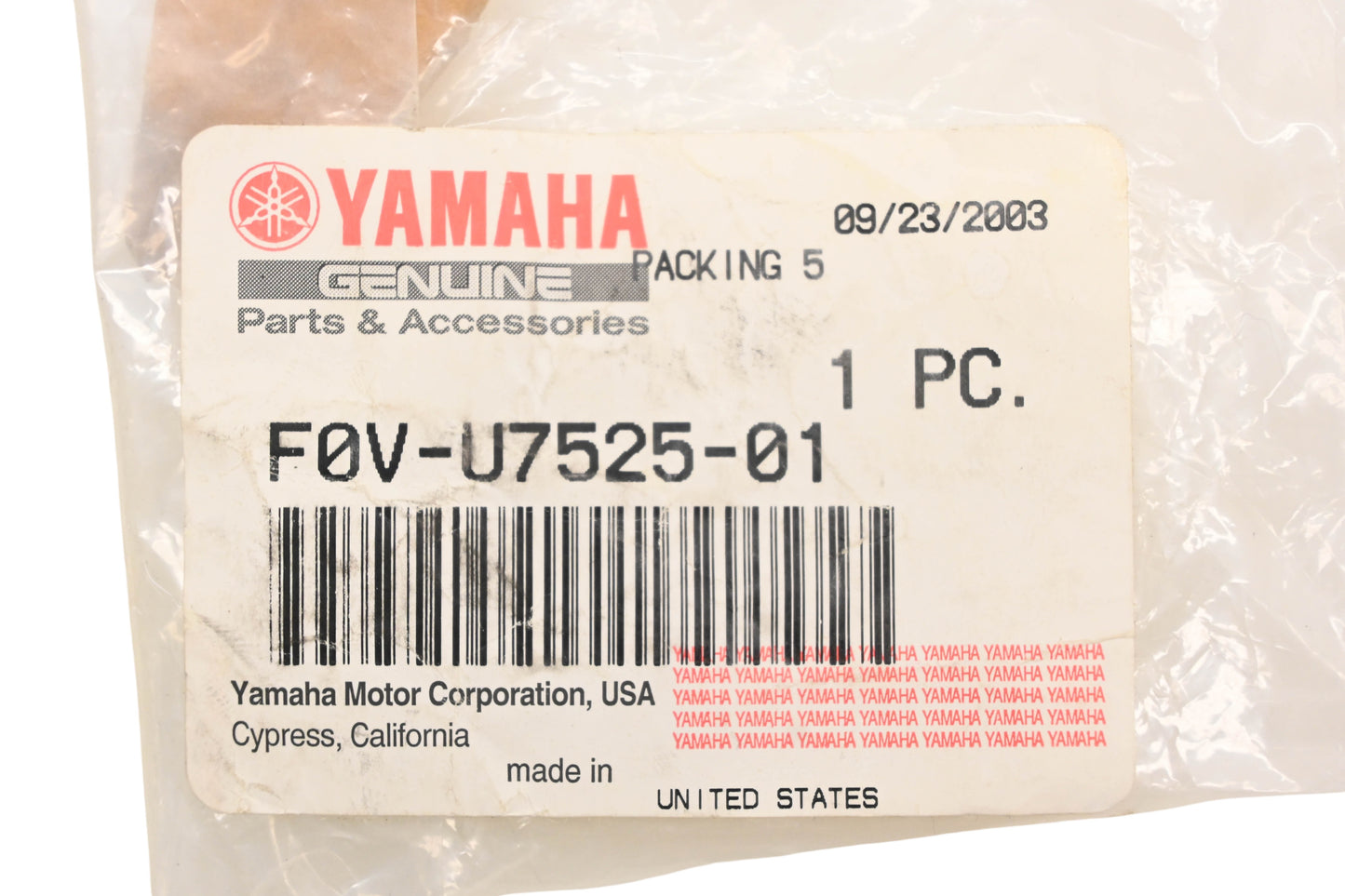 New OEM Yamaha F0V-U7525-01-00 Packing Pad NOS