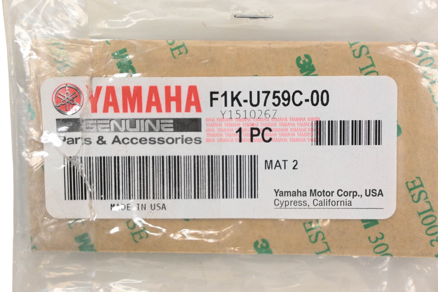 New OEM Yamaha F1K-U759C-00-00 Mat Pad NOS