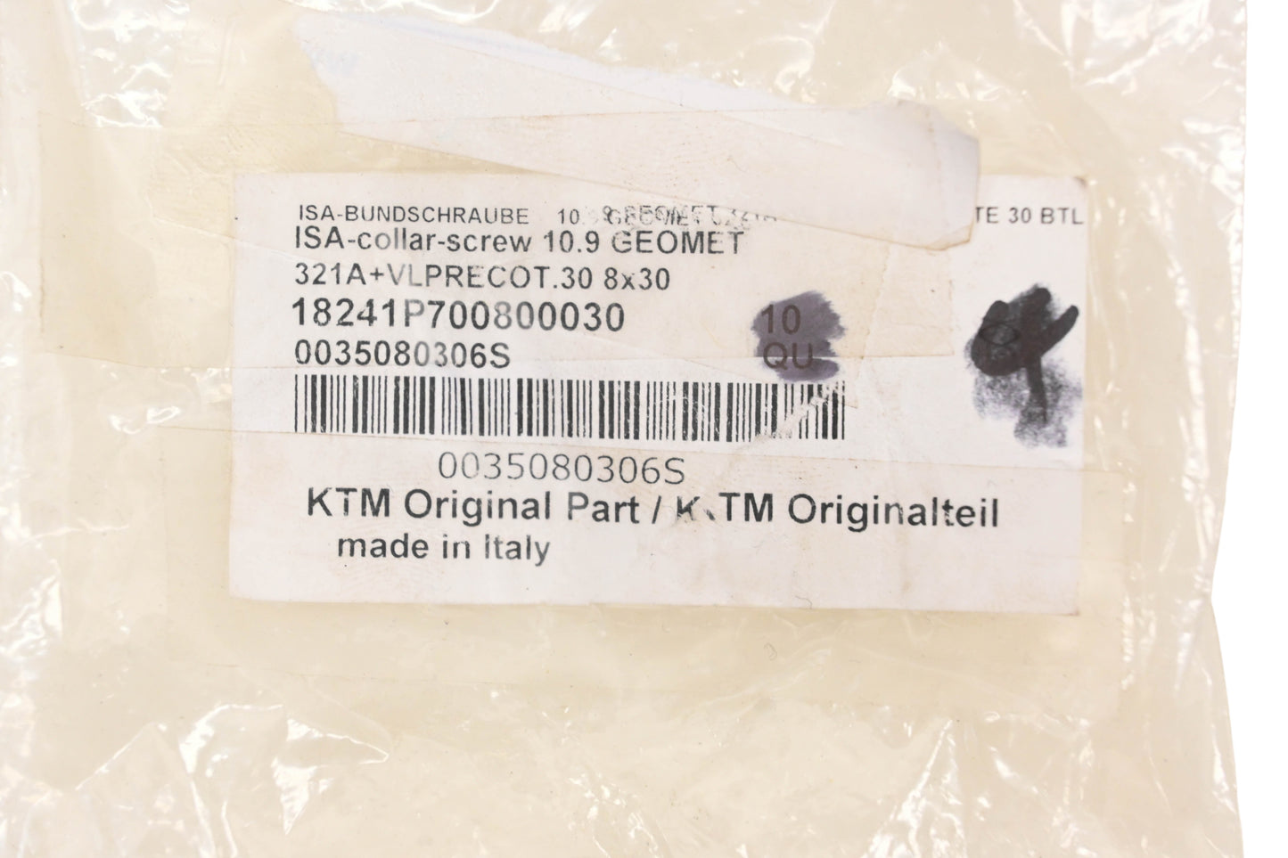 New OEM KTM 0035080306S Collar Screw NOS