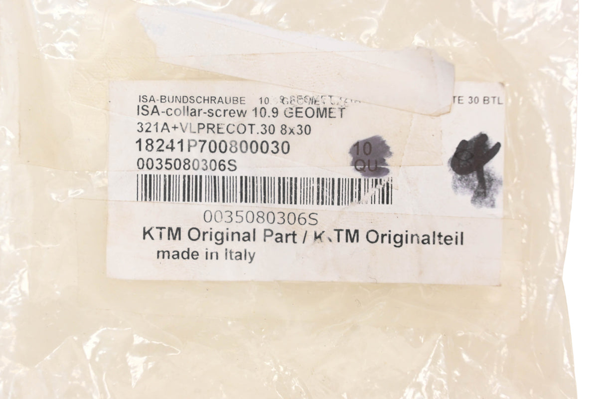 New OEM KTM 0035080306S Collar Screw NOS