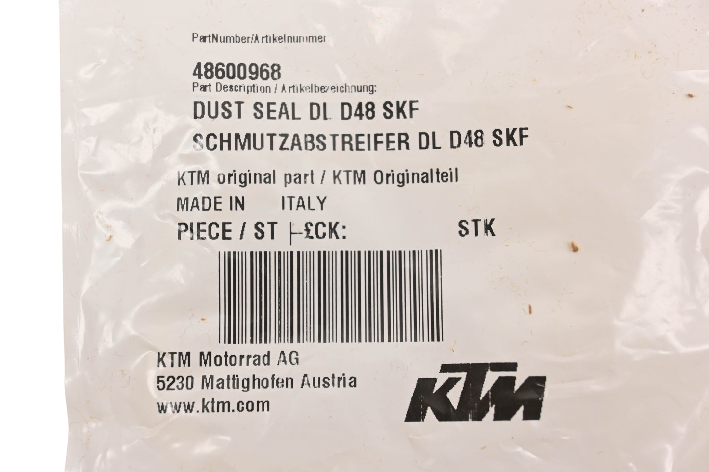 New OEM KTM 48600968 Dust Seal NOS