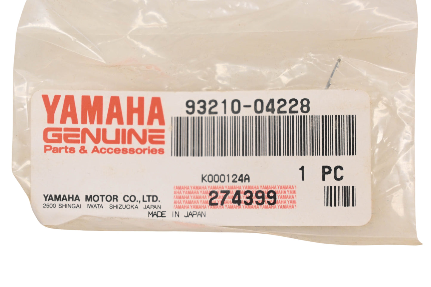 New OEM Yamaha 93210-04228-00 Carburetor O-Ring NOS