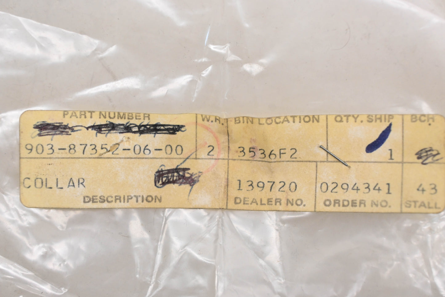 New OEM Yamaha 90387-35206-00 Collar NOS