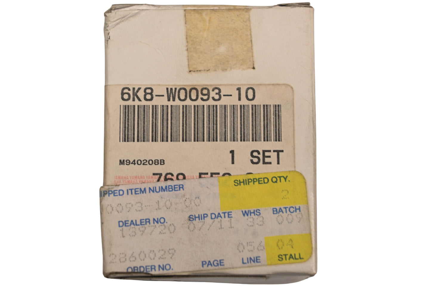 New OEM Yamaha 6K8-W0093-10-00 Carburetor Repair Kit NOS