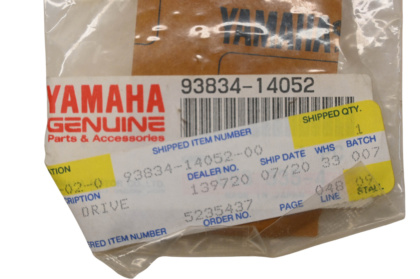 New OEM Yamaha 30X-17461-50-00 Drive Sprocket 15T NOS