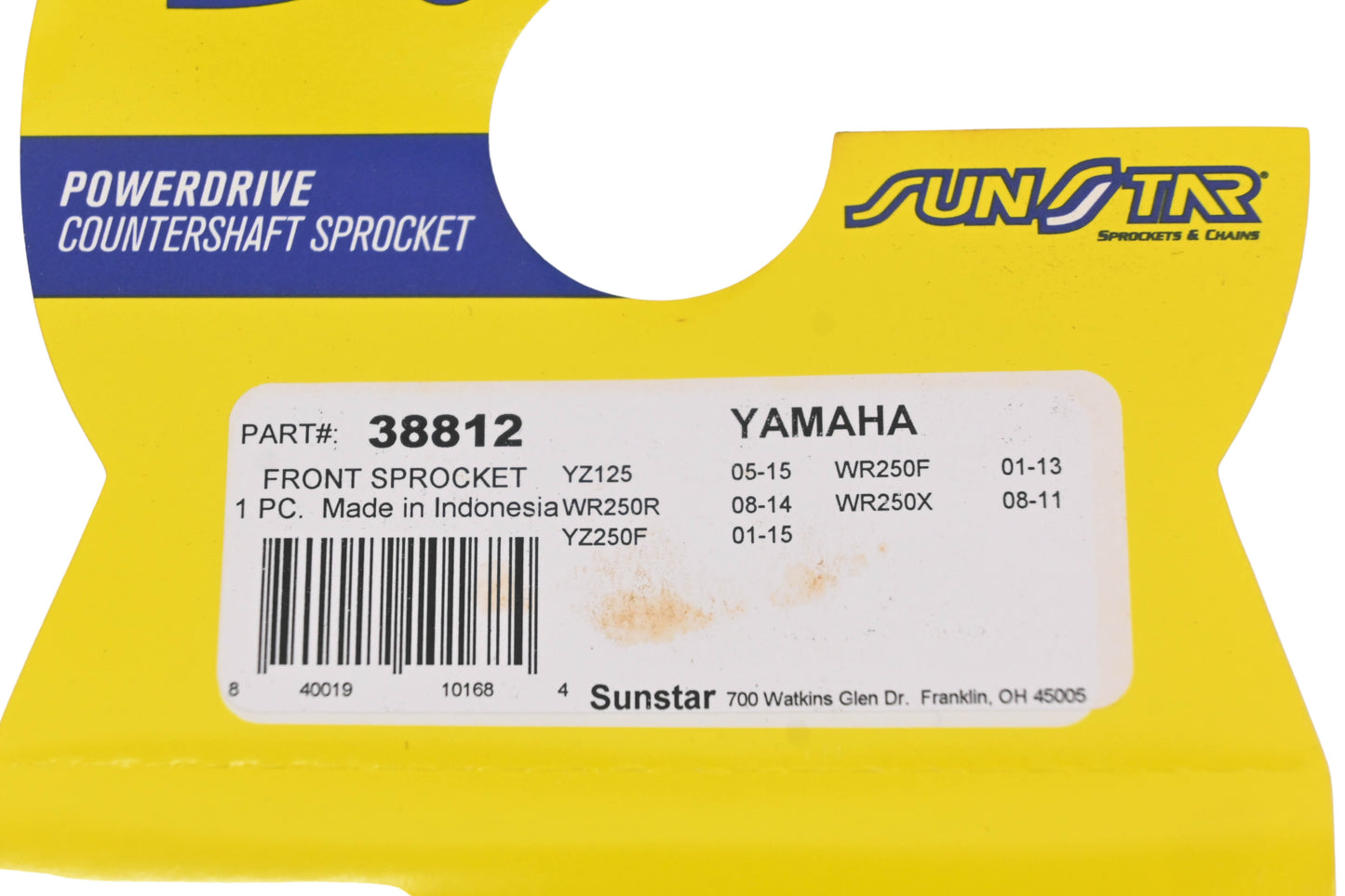 Sunstar 38812 Front Sprocket 12T NOS