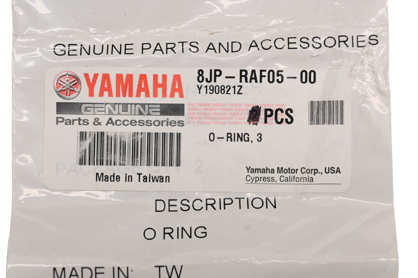 New OEM Yamaha 8JP-RAF05-00-00 O-Rings Qty 3 NOS