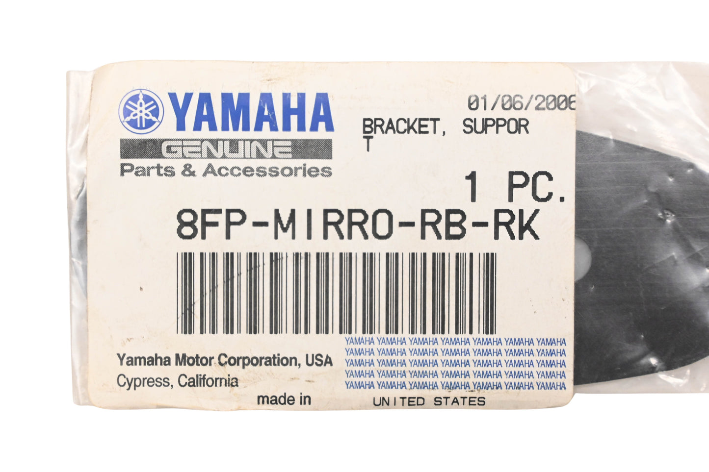 New OEM Yamaha 8FP-MIRRO-RB-RK Mirror Support Bracket NOS