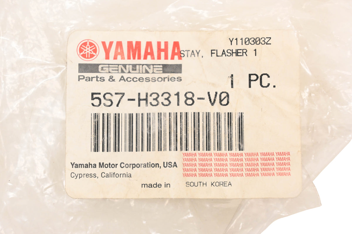 New OEM Yamaha 5S7-H3318-V0-00 Flasher Stay Bracket NOS