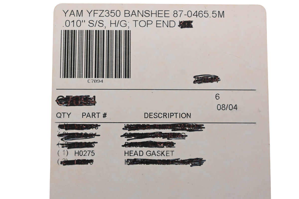 Cometic H0275, 2GU-11181-00-00 Cylinder Head Gasket NOS