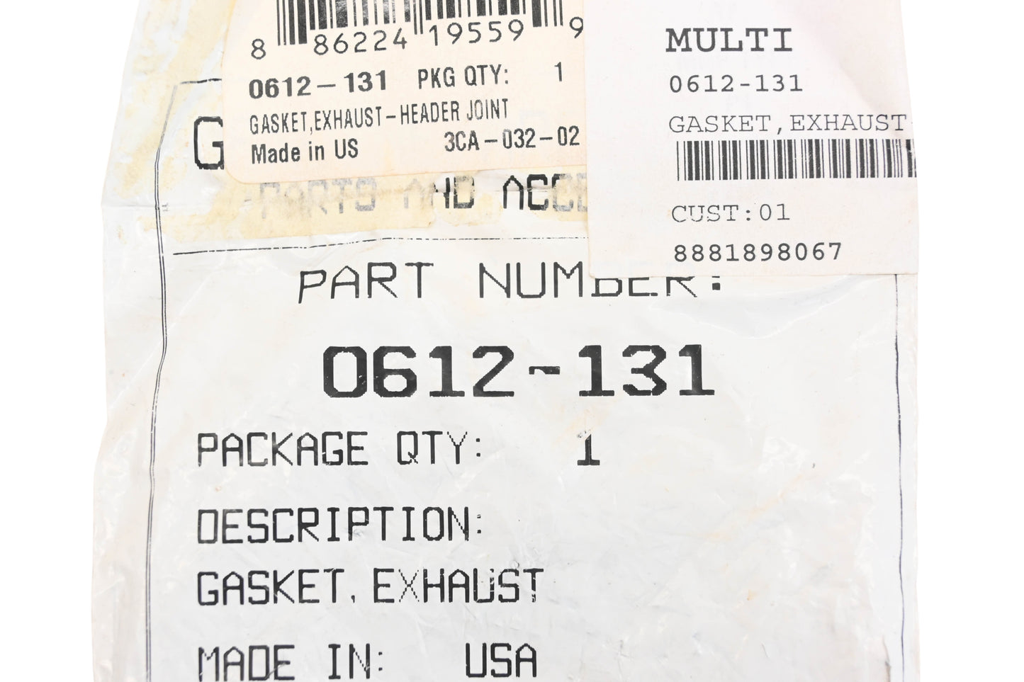 New OEM Arctic Cat 0612-131 Exhaust Gasket NOS